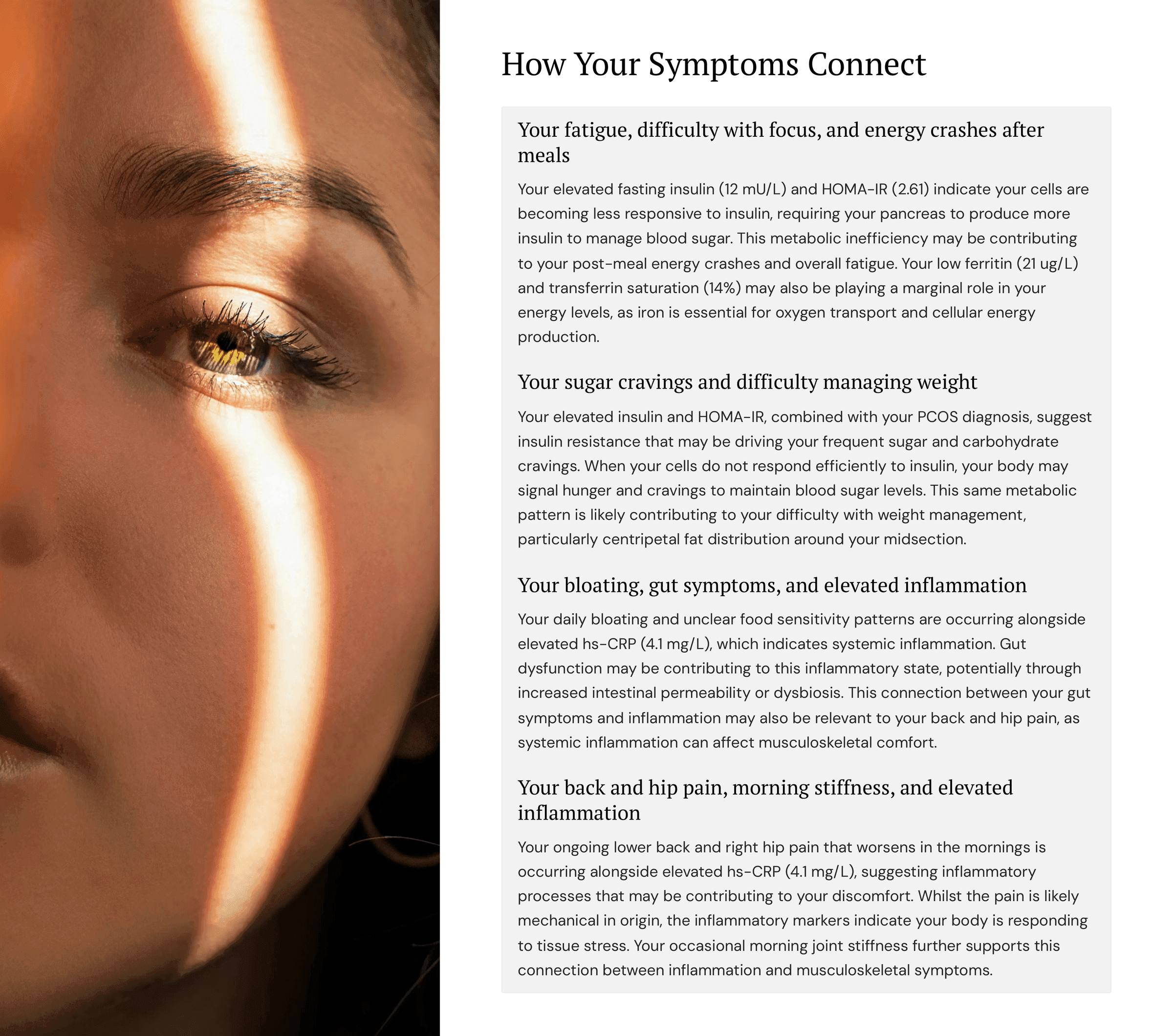 Report page: The bigger picture